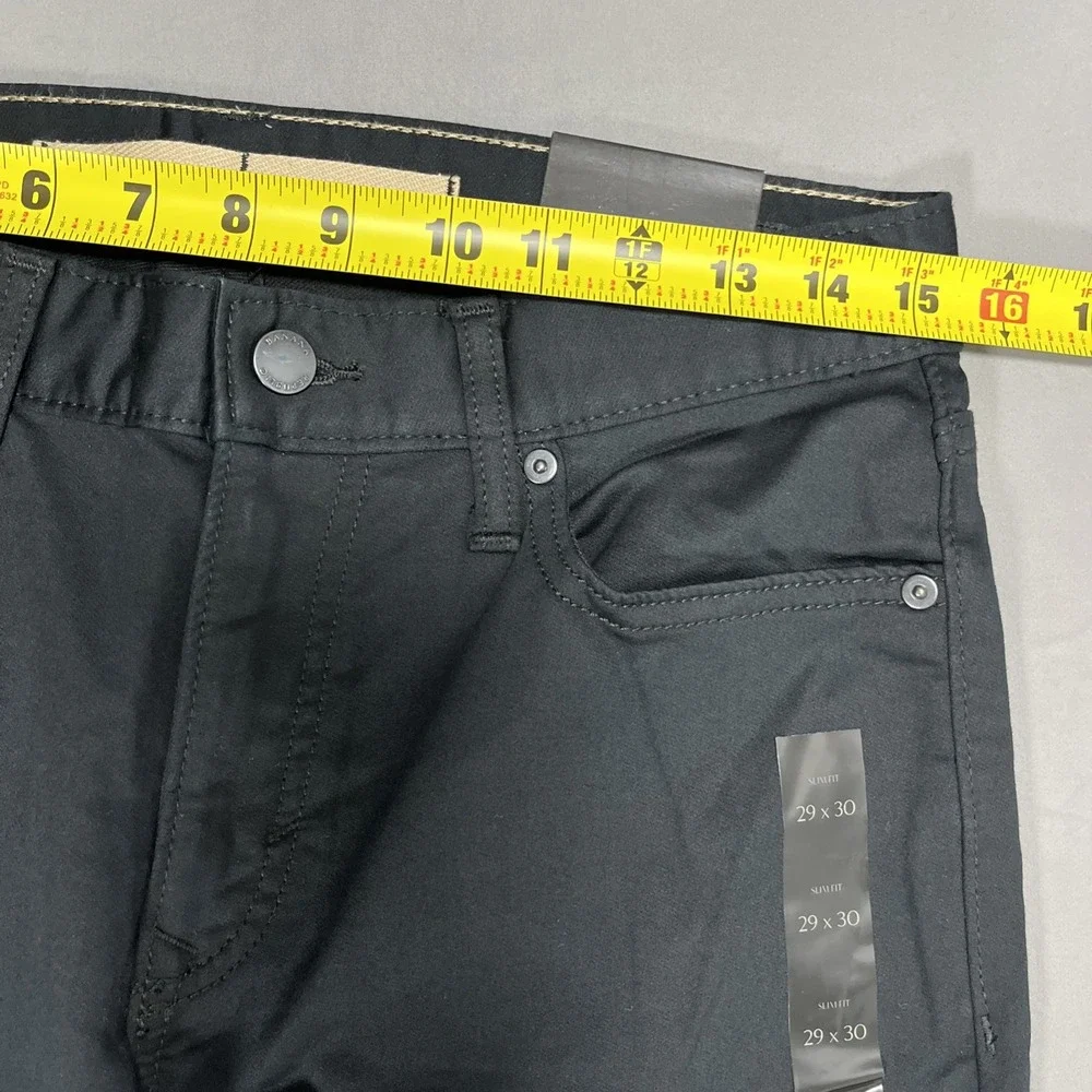 Banana Republic Mens Slim Fit Travel Jean Stretch Black Pants 29x30